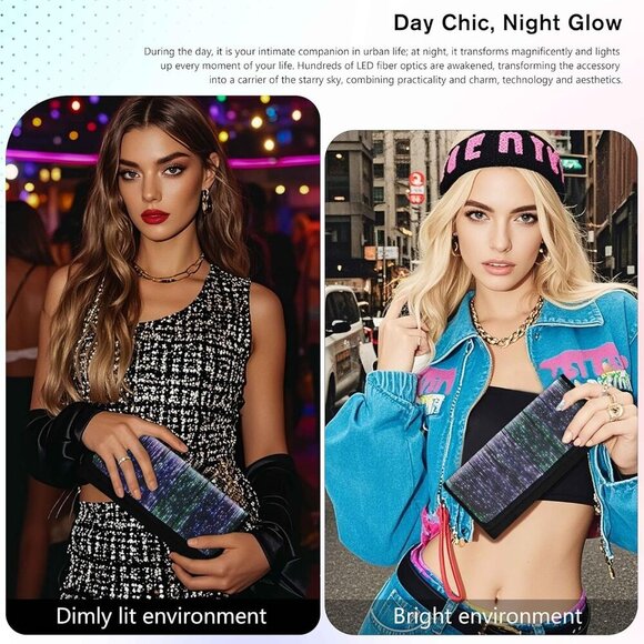 Elegant LED Light Up Purse with 11 Color Options - Ideal for Graduations & Proms - Picture 5 of 9